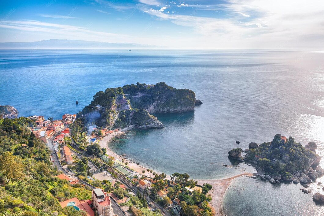 Sicile, vue sur la mer depuis Taormina